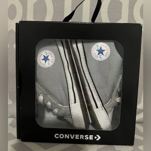 Grey Converse Crib Shoes Size 4